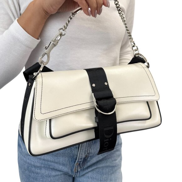 Christian Dior Vintage 2004 Hardcore Shoulder Bag Charm Rhinestone [106431] - Picture 4 of 14